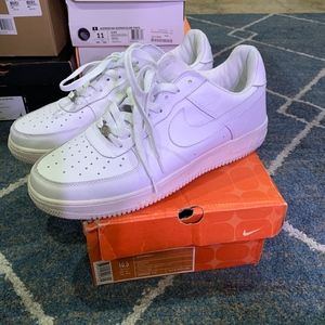 Nike All White Air Force 1 Low's sz.10.5